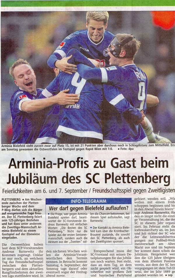 22.01. - Arminia Bielefeld zu Gast beim SCP