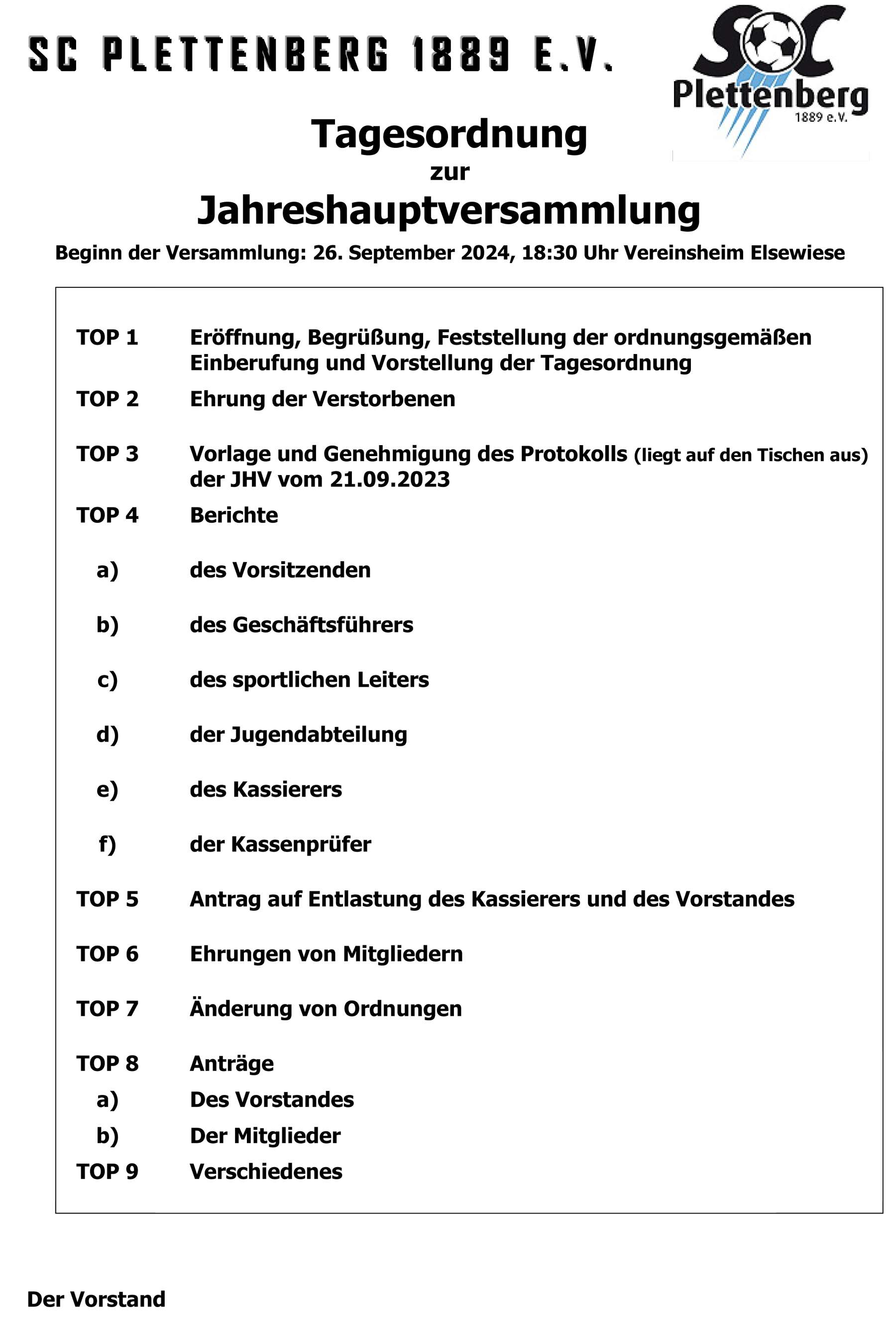 Tagesordnung26092024