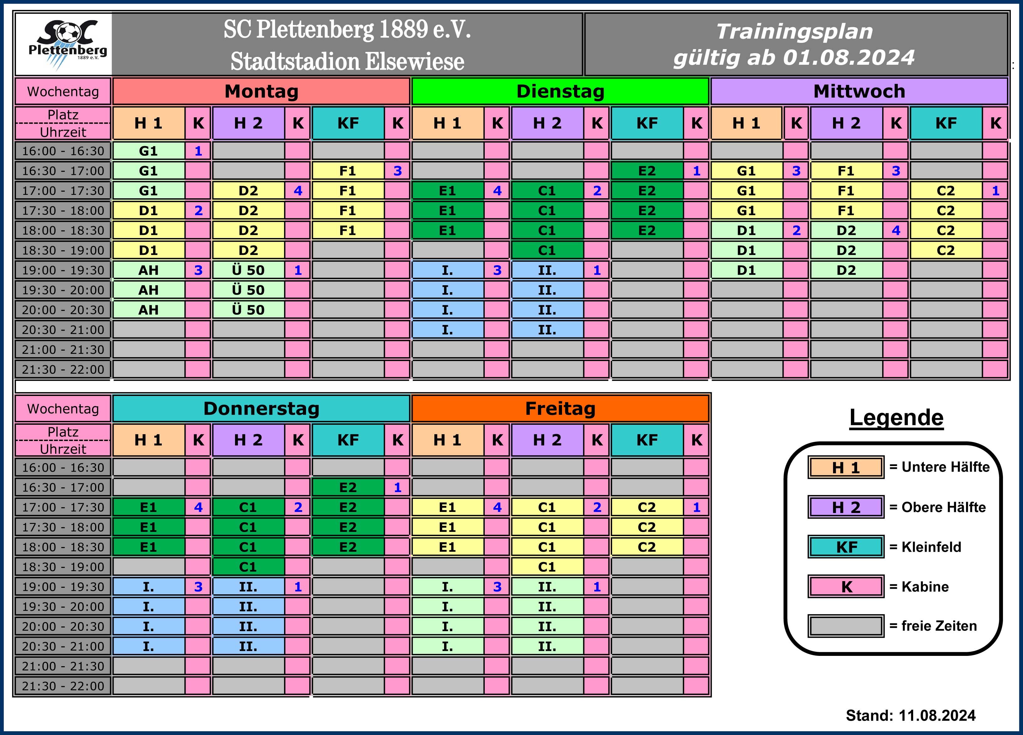 Trainingsplan